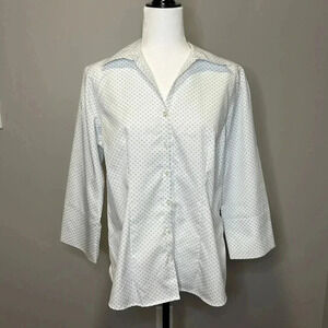 Lands End No Iron  Pinpoint Oxford Shirt